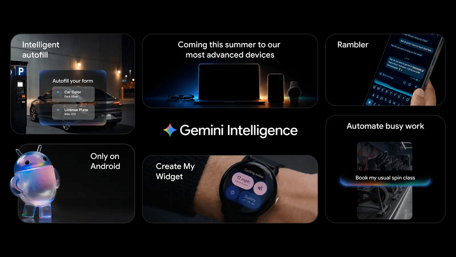 Google debuts Gemini Intelligence automation features, Googlebook laptop series