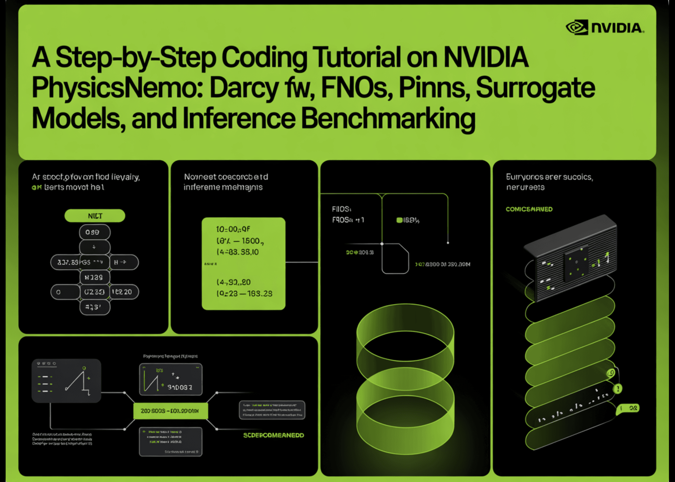 A Step-by-Step Coding Tutorial on NVIDIA PhysicsNeMo: Darcy Flow, FNOs, PINNs, Surrogate Models, and Inference Benchmarking