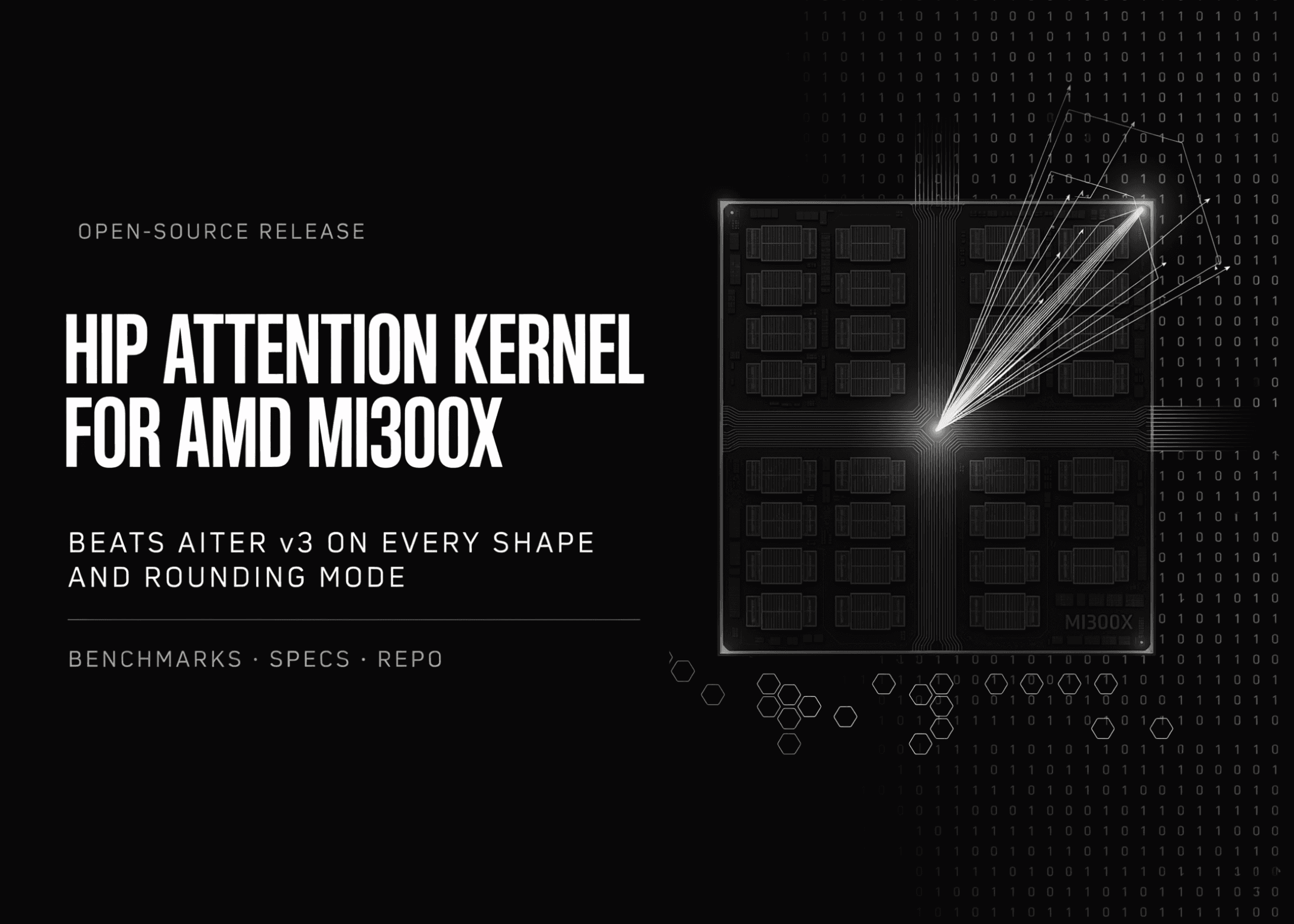MoonMath AI Open-Sources a HIP Attention Kernel for AMD MI300X That Beats AITER v3 on Every Shape and Rounding Mode